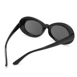 Clout Goggles 2 Pack,  Bold Retro Oval Mod Thick Frame Sunglasses Round Lens