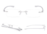 READING GLASSES 7 pack Mix Color Small Lens Rimless Readers