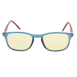 Computer Lens Glasses - Yellow Tinted Lenses with Blue Anti Reflective Coating to Reduce Eye Strain and Screen and Monitor Glare - Bonus Case and Cleaning Cloth -