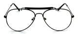 Classic Aviator Photocromic Transition Clear Lens Metal Eyeglasses Sunglasses