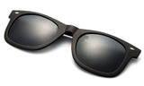 Newbee Fashion - Polarized Clip-On Flip Up Metal Clip Sunglasses Multi Purpose Flash Polarized Lenses (Glasses not included)