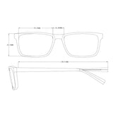 Eyeglasses Men Eyewear Frames Women Unisex Optical Frame with Non-Prescription Clear Lens AOF-01