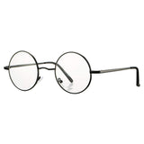 Retro Large Round Circle Clear Lens Glasses Metal Frame Non-Prescription Eyewear 53mm