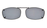 Metal Frame Rim Polarized Lens Clip On Sunglasses 2 1/8x1 5/16