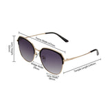 Semi Rimless Polarized Sunglasses for women Metal&TR90 Frame TAC JE0016