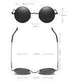 Retro Round John Lennon Polarized Sunglasses Small Metal Frame Hippie Sun Glasses