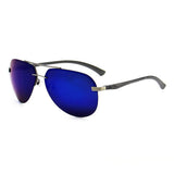 Men Oversized Aviator Sunglasses Polarized Blade Flash Lens Eyewear -64MM