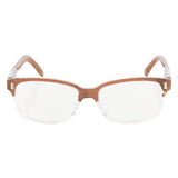 Pack of 3 Plastic Reading Glasses - Rubber Style & Feel Top Rimmed Frames with Silver Trim & Clear AC Lenses -