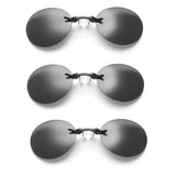 Retro Round Clip On Nose Matrix Movie rimless sunglasses men
