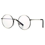 Retro Large Round Circle Clear Lens Glasses Metal Frame Non-Prescription Eyewear 53mm