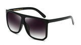 - Square Flat Top Sunglasses Oversize Thick Retro Designer Frame