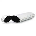 Aluminum Lattice Nearsighted Eyeglasses Case for Small Frames (Silver)