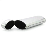 Aluminum Lattice Nearsighted Eyeglasses Case for Small Frames (Silver)