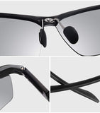 Unisex Photochromic Polarized Sunglasses For Men Women Sports Fishing Driver Metal Sunglasses