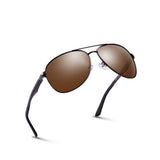 Premium Military Style Sunglasses Polarized Aluminum Oval/Rectangular Glasses 60mm/62mm PT088