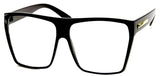 - Square Flat Top Sunglasses Oversize Thick Retro Designer Frame