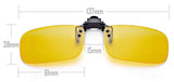 Night Vision Polarized Clip-on Flip up Metal Clip Sunglasses Driving Fishing