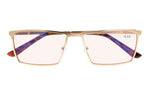 UV Protection,Anti Blue Rays,Reduce Eyestrain,Metal Frame Computer Reading Glasses