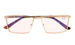 UV Protection,Anti Blue Rays,Reduce Eyestrain,Metal Frame Computer Reading Glasses