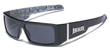 Men's Flat Top Original Gangster Shades Men's Hardcore Rectangle Dark Lens Sunglasses Bandana Print