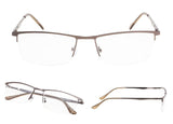 READING GLASSES 3 pack Half-Rim Metal Readers