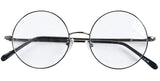 Retro Round Optical Spring Hinge Metal Glasses Frame Clear lens