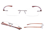 READING GLASSES 7 pack Mix Color Small Lens Rimless Readers