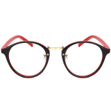 Fashion Round Eyewear Frame Eyeglasses Optical Frame Clear Lens Glasses
