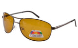 Pilot Spring Hinge Polarized Lens Day/Night Vision Driving Glasses Sunglasses