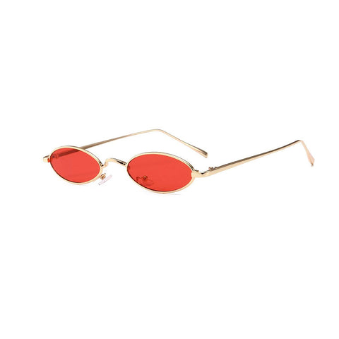 Vintage Oval Sunglasses for Women Men Retro Small Shade Metal Frame UV400