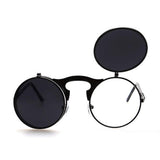 G&T 2017 Retro Fashion Metal Frame Clamshell Lens Round Beach Sunglasses