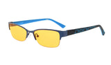 Small Lens Blue Light Blocking Computer Reading/Gaming Glasses 0.0 Magnification