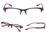 READING GLASSES 4 pack Half-rim Include Sun Readers
