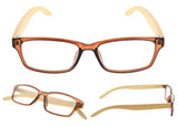 READING GLASSES 2 pack Bamboo Temples Readers