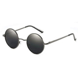 Retro Round John Lennon Polarized Sunglasses Small Metal Frame Hippie Sun Glasses