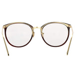 Vintage Round Optical Glasses Frame Hipster Non-prescription Retro Oval Eyewear with Clear Lens for Women