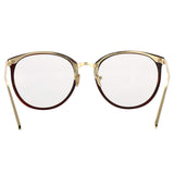 Vintage Round Optical Glasses Frame Hipster Non-prescription Retro Oval Eyewear with Clear Lens for Women