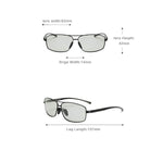/Polarized Photochromic Lens Day and Night Al-Mg Frame Driving Photosensitive Sunglasses for Men