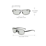 /Polarized Photochromic Lens Day and Night Al-Mg Frame Driving Photosensitive Sunglasses for Men
