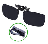 Outdoor Driving Rectangle Polarized Clip on Flip up Sunglasses for Eyeglasses