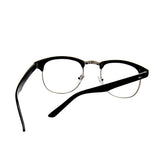 New Vintage Classic Half Frame Semi-Rimless Wayfarer Clear Lens Glasses