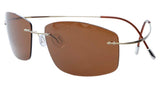 Rimless Titanium Frame Polarized Sunglasses