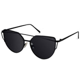 Sunglasses for Men,Metal Frame Polarized Oversized Cateyes Sunglasses