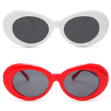 Clout Goggles 2 Pack,  Bold Retro Oval Mod Thick Frame Sunglasses Round Lens