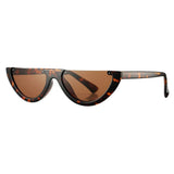 Fashion Half Rim Moon Clear Sunglasses for Women 100% UV400 Protection