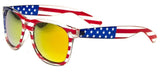 V.W.E. Classic American Patriot Flag Mirror Sunglasses USA