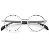 Oval Round Circle Eye Glasses Large Oversized Metal Frame Clear Lens