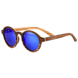 Real Wood Sunglasses For Women Round Polarized UV400 Protection Eco Friendly