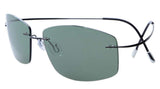 Rimless Titanium Frame Polarized Sunglasses