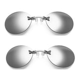 Retro Round Clip On Nose Matrix Movie rimless sunglasses men